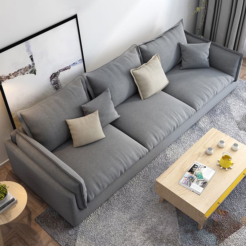 Living Room Gray Stationary Sofa Recessed Arm Standard Cushions Couch Clearhalo 'furn' 'furn_sofas' 'Furniture' 'furniture_sofas' 'Living Room Furniture' 'Sofa' 'sofas' 1200x1200_e7391097-f8e5-4919-90dd-f4bfbdbd1320