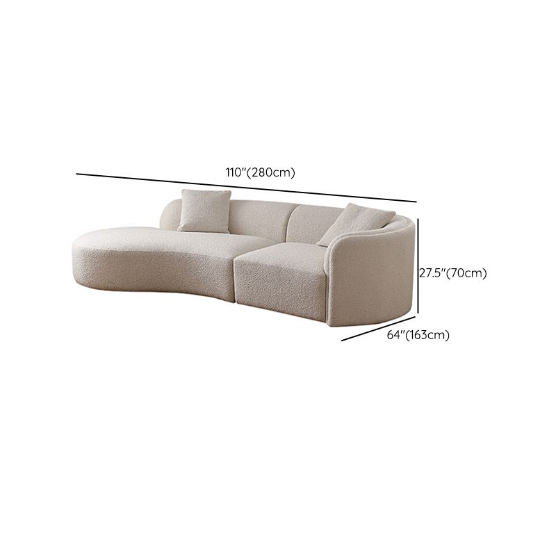 Fabric Scandinavian Curved Sectional 27.55" High Sectional Sofa Clearhalo 'furn' 'furn_sectionals' 'Furniture' 'Living Room Furniture' 'Sectionals' 1200x1200_e739409c-08cd-4cba-8bbd-0530cde792b0