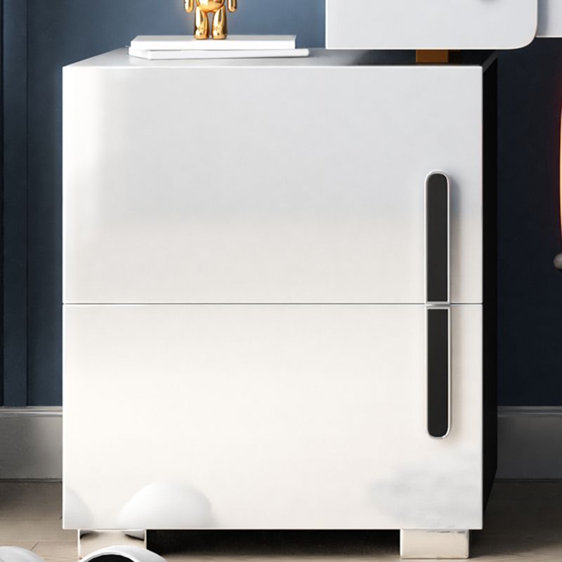 Modernism Glass Top Vanity Dressing Table 3 Drawers Vanity Desk with Stool