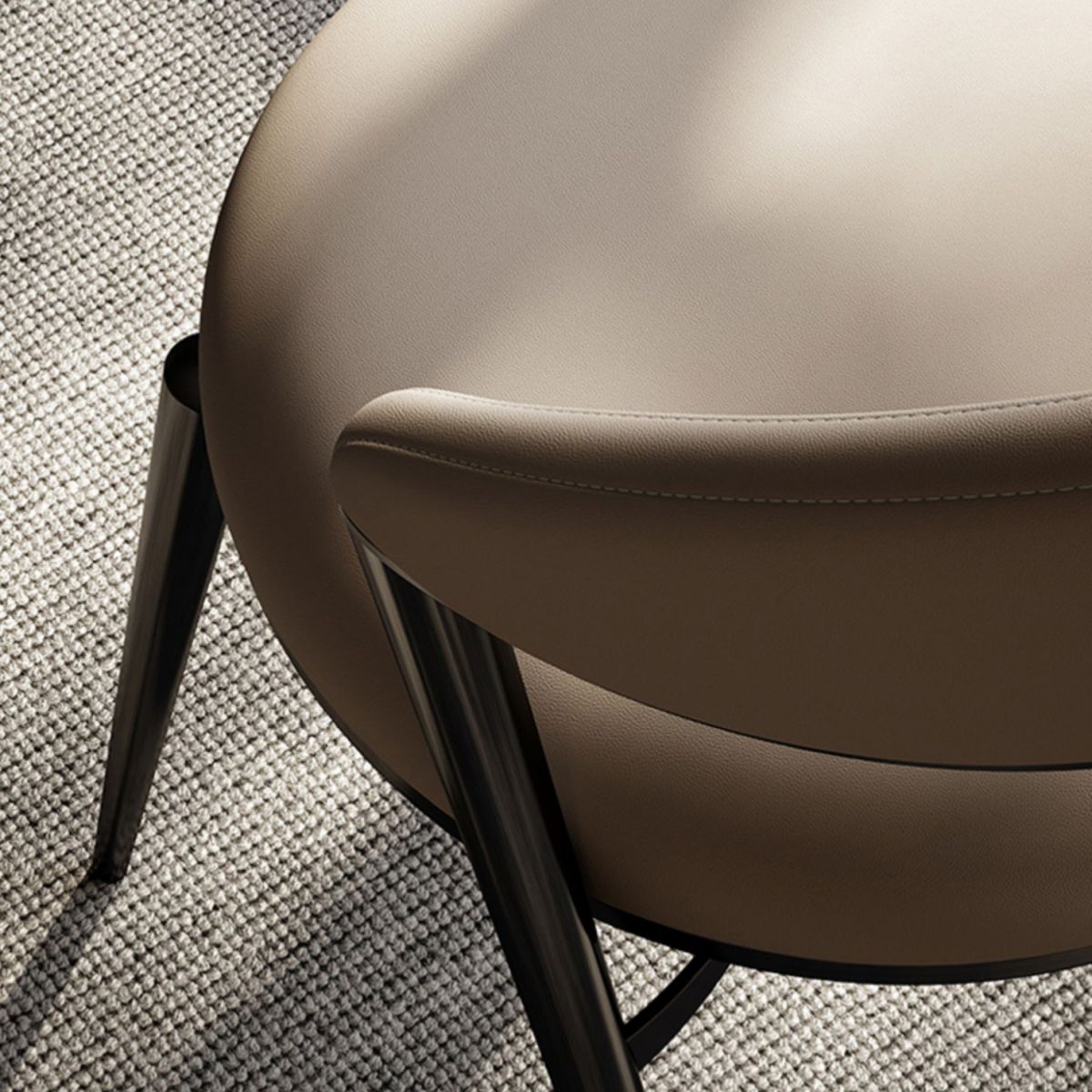 Stile glam a glam aprire la sedia da pranzo in metallo in metallo