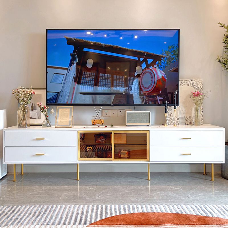Glam Stone Stone TV stand 4 cassetti TV in stoccaggio chiuso