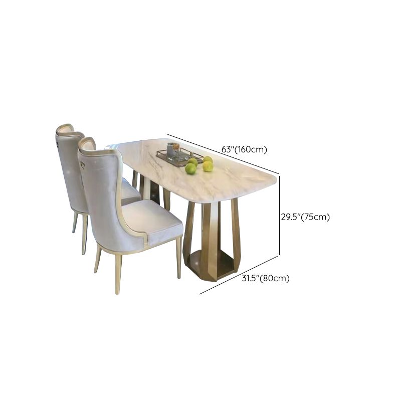 White and Gold Dinner Room Kitchen Table Traditional Luxury Dining Table Clearhalo 'Dining Tables & Seating' 'Dining Tables' 'dining_table' 'furn' 'furn_dining_table' 'Furniture' 'Kitchen & Dining Furniture' 1200x1200_e73d8410-f40e-4774-aa9c-38673f36a3e2