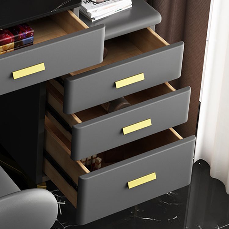 51.2 "H Distano per il trucco di vanità in ardesia con ripiani e 5-cassetti