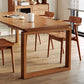 Modern Dining Table with Sled Base Rectangle Pine Solid Wood Table