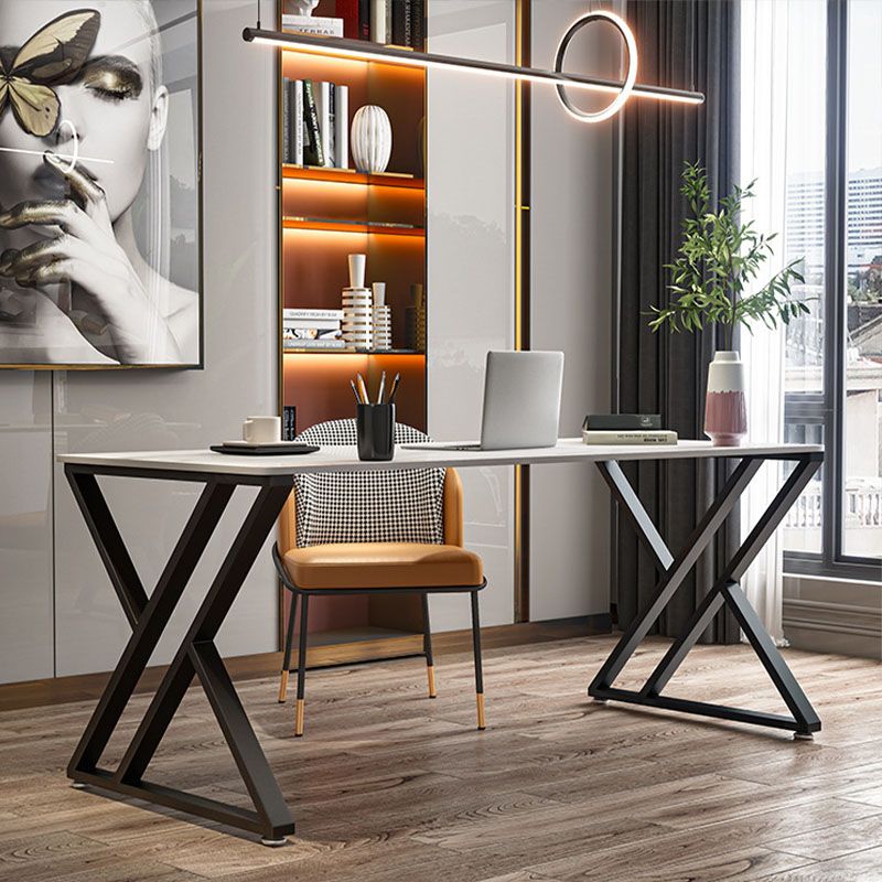 Simple Modern 30" H Desk Rectangular Sled Slate Desk for Home Clearhalo 'furn' 'furn_office_desk' 'Furniture' 'Office Desks' 'Office Furniture' 'office_desk' 1200x1200_e73e4875-417e-4028-9ddc-3baf6ab8d07e