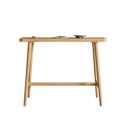 Tavolo da bar naturale industriale tavolo da barra in legno massiccio con base di cavalletto