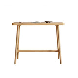 Tavolo da bar naturale industriale tavolo da barra in legno massiccio con base di cavalletto