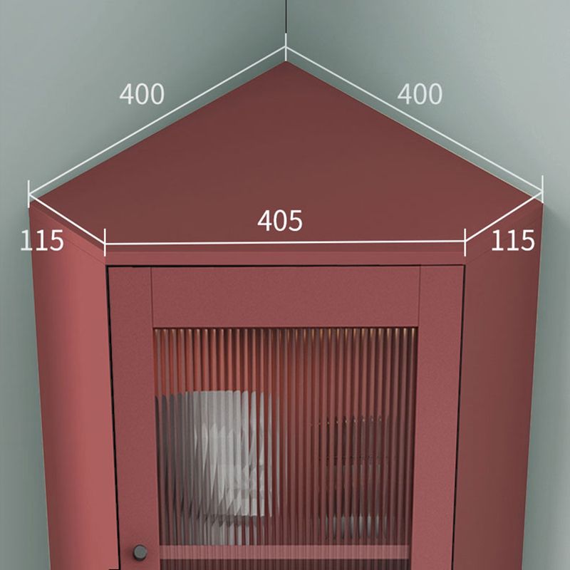 15.75" L * 15.75" W Storage Cabinet with Shelf and Glass Doors Triangle Cabinet Clearhalo 'Cabinets & Chests' 'cabinets_chests' 'furn' 'furn_cabinets_chests' 'Furniture' 'Living Room Furniture' 1200x1200_e73ed2ab-48d5-4ac1-b2fb-f50049b3d406