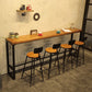 Industrial Backrest Bar Stools Metal Barstool with Metal Legs