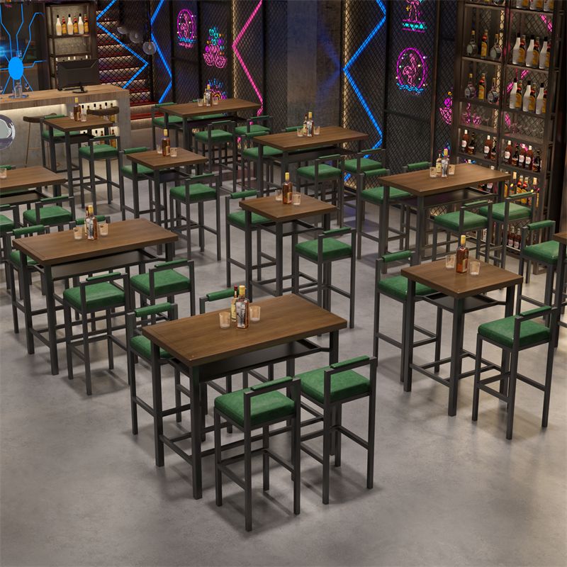 Ensemble de Table de Bar moderne 1/2/5 pièces, Table de comptoir en bois de pin avec tabourets hauts