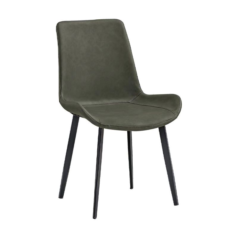 Upholstered Leather Armless Dining Chairs Solid Back Side Chairs with Metal Legs Clearhalo ' kitchen&dining_furn' 'Dining Chairs' 'Dining Tables & Seating' 'dining_chair' 'furn' 'furn_dining_chair' 'Furniture' 'furniture_dining_chair' 'Kitchen & Dining Furniture' 'kitchen' 1200x1200_e741faea-ce81-4626-94ce-06fd099b49b3