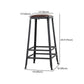 Industrial Armless Backrest Counter Stool Iron Cafe Bar Stool with Leather Cushion Clearhalo 'Bar Furniture' 'Bar Stools' 'bar_stools' 'furn' 'furn_bar_stools' 'Furniture' 'furniture_bar_stools' 'Kitchen & Dining Furniture' 1200x1200_e742eab3-9263-4c2b-9637-19546480a109