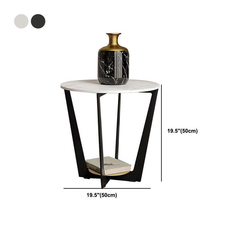 Industrial Accent Table Nightstand Lower Shelf Night Table for Bedroom Clearhalo 'Bedroom Furniture' 'furn' 'furn_night_stand' 'Furniture' 'night_stand' 'Nightstands' 1200x1200_e744d726-32cc-47eb-8f0c-de8d6f7d79d3