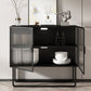 36 '' Höhe Sideboard Tischglas Zwei Türen Buffet -Server für Wohnzimmer