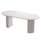 Stone Top Dining Table Contemporary Oval Table with Sled Base Clearhalo 'Dining Tables & Seating' 'Dining Tables' 'dining_table' 'furn' 'furn_dining_table' 'Furniture' 'Kitchen & Dining Furniture' 1200x1200_e7453459-3624-45dd-901a-0c0ca410b61a