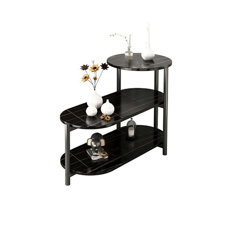 Glam Metal Side Table with Shelves Geometric Stone Top Accent Side Table Clearhalo 'Coffee & Accent Tables' 'End & Side Tables' 'end_side_tables' 'furn' 'furn_end_side_tables' 'Furniture' 'Living Room Furniture' 1200x1200_e7467381-c1f0-4e6b-a5dc-992e81be180f