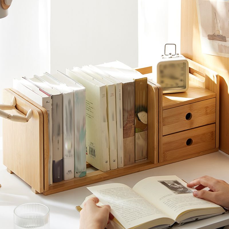 Libreria aperta di libreria aperta in bambù contemporanea orizzontale per uso domestico