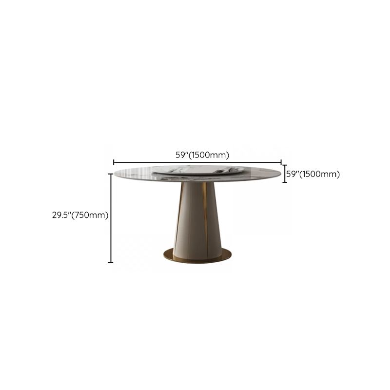 Kitchen Stone Round Dining Table Dining Room Pedestal Dinner Table Clearhalo 'Dining Tables & Seating' 'Dining Tables' 'dining_table' 'furn' 'furn_dining_table' 'Furniture' 'Kitchen & Dining Furniture' 1200x1200_e747ca35-06a1-4b46-ad23-ceb0568c7a73