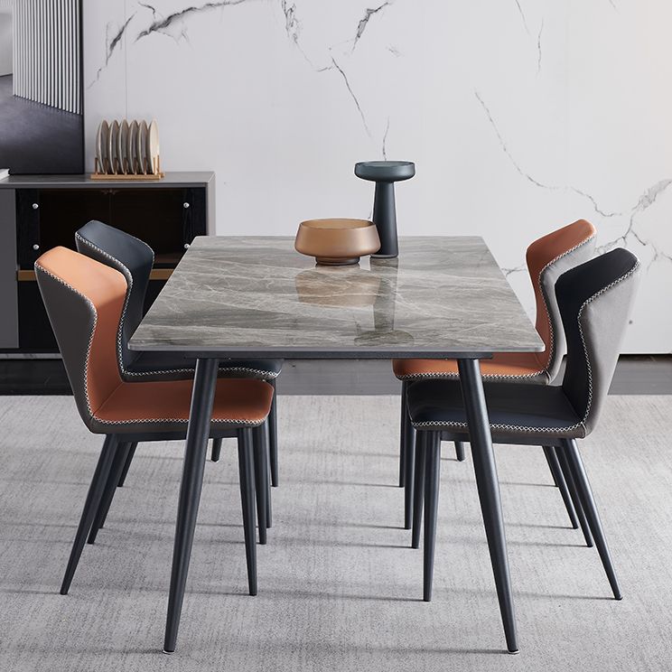 Metal Contemporary Rectangular Dining Table Sintered Stone Table with Metal Legs Clearhalo ' dining_table' 'Dining Tables & Seating' 'Dining Tables' 'furn' 'furn_dining_table' 'Furniture' 'furniture_dining_table' 'Kitchen & Dining Furniture' 'kitchen&dining_furn' 'kitchen' 'kitchen_dining_table' 1200x1200_e7482d72-c1e5-4d53-a086-1f3e50d56ca2