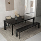 Industrial Rectangle Dining Room Table Solid Wood Fixed Kitchen Desk Clearhalo 'Dining Tables & Seating' 'Dining Tables' 'dining_table' 'furn' 'furn_dining_table' 'Furniture' 'Kitchen & Dining Furniture' 1200x1200_e748bb74-a811-4a46-b677-5f75c2bffb3b