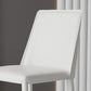 Sillas de comedor sin brazo de la espalda baja silla lateral moderna de cuero falso