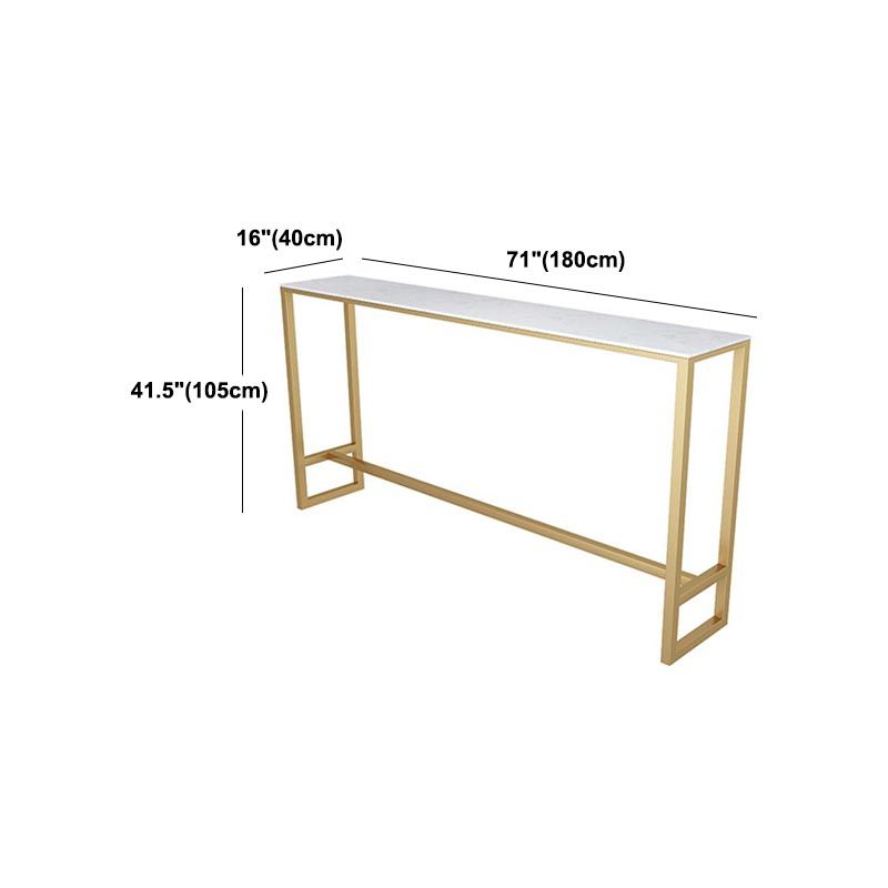 Rectangle Living Room Pub Height Dining Table Contemporary Marble Bistro Table Clearhalo 'Bar Furniture' 'Bar Tables' 'bar_tables' 'furn' 'furn_bar_tables' 'Furniture' 'Kitchen & Dining Furniture' 1200x1200_e74ac1d5-d44d-4243-a32a-5dfd5172d33f