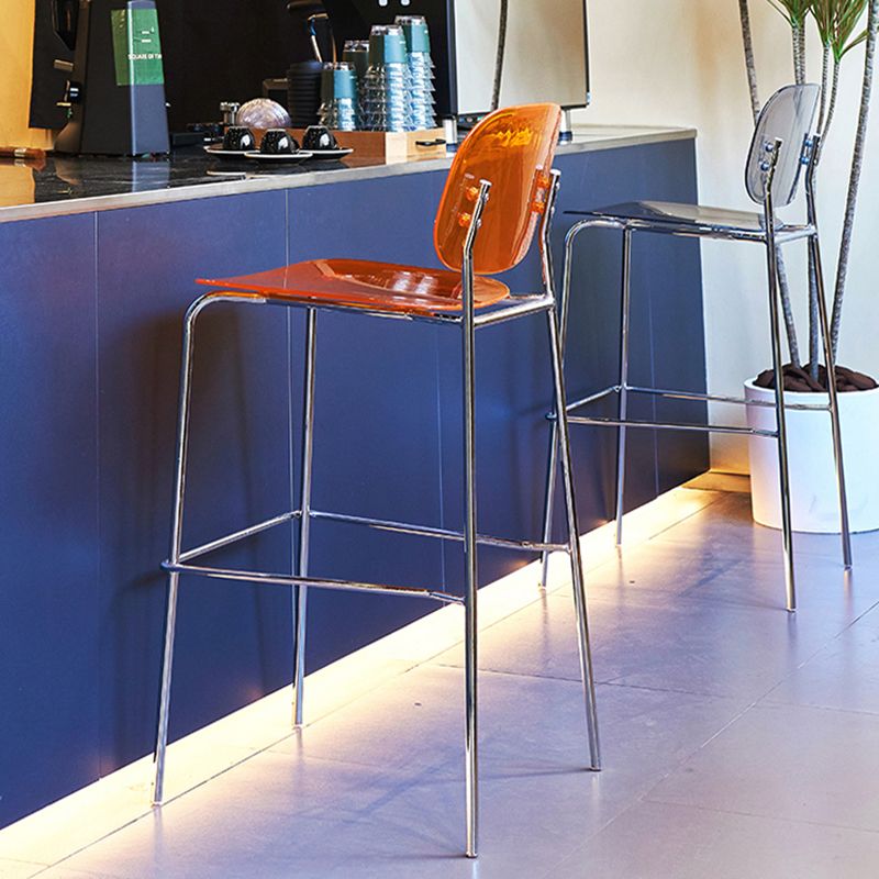 Sgabelli da bar in plastica in stile industriale sgabelli da bar senza schienale con poggiapiedi