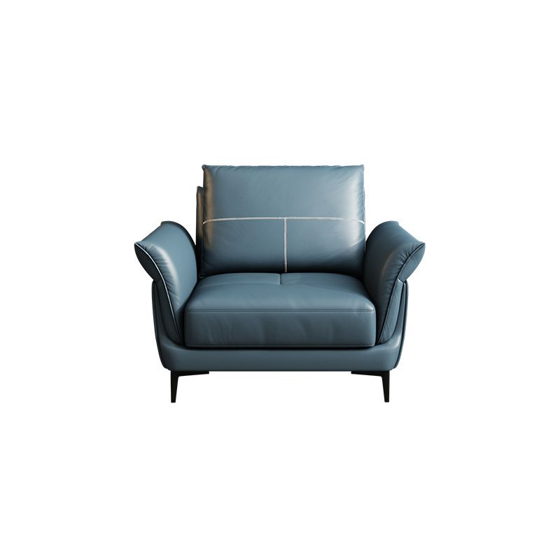 Azure Cushion Back Modern Living Room L-Shape Stationary Sofa & Chaise Clearhalo 'furn' 'furn_sectionals' 'Furniture' 'furniture_sectionals' 'kitchen' 'kitchen_sectionals' 'Living Room Furniture' 'Sectionals' 1200x1200_e74bb18e-2c36-4289-818a-c062f454c66f