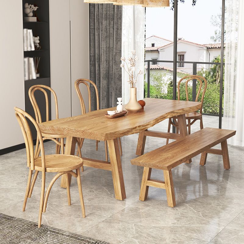 Modern 1/2/3/5/6 Pieces Rectangle Dining Set Solid Wood Dining Table with Chairs Clearhalo 'Dining Room Sets' 'Dining Tables & Seating' 'dining_room_set' 'furn' 'furn_dining_room_set' 'Furniture' 'furniture_dining_room_set' 'Kitchen & Dining Furniture' 'kitchen&dining_furn' 'kitchen' 1200x1200_e74c882c-6879-47e8-9046-5e51eccefec3
