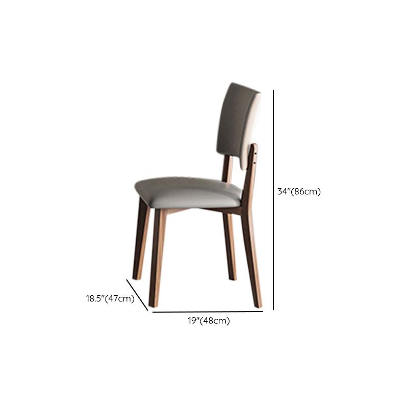 Estilo contemporáneo 1/4/5 Piezas Sillas de comedor Conjunta muebles de piedra rectangulares en gris