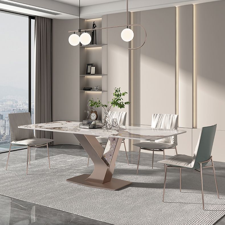 Modern Leather Dining Side Chair Luxury Solid Back Armless Chair for Kitchen Clearhalo ' kitchen&dining_furn' 'Dining Chairs' 'Dining Tables & Seating' 'dining_chair' 'furn' 'furn_dining_chair' 'Furniture' 'furniture_dining_chair' 'Kitchen & Dining Furniture' 'kitchen' 1200x1200_e74db0ac-8e11-41de-b348-2e1b30411ebd