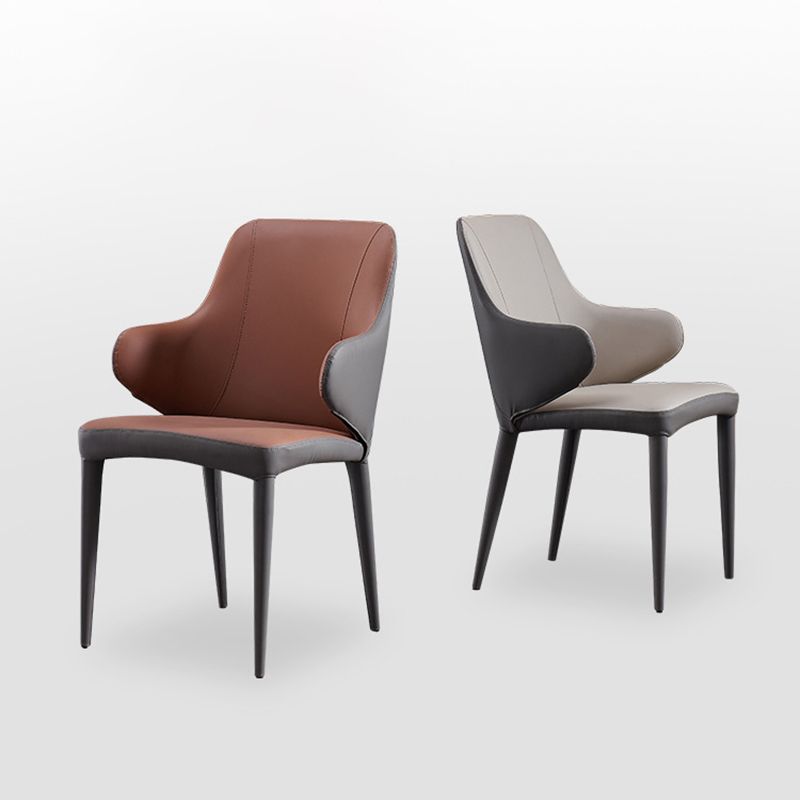 Contemporary Metal Dining Chair Upholstered Arm Chair for Restaurant Use Clearhalo 'Dining Chairs' 'Dining Tables & Seating' 'dining_chair' 'furn' 'furn_dining_chair' 'Furniture' 'Kitchen & Dining Furniture' 1200x1200_e74e7e00-8ee6-4267-a2cd-3e1300d2aa71