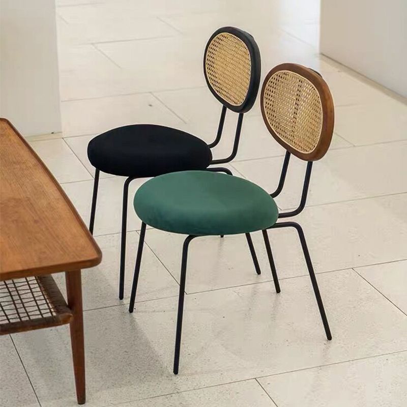 Upholstered Side Chairs Industrial Armless Open Back Dining Side Chair Clearhalo 'Dining Chairs' 'Dining Tables & Seating' 'dining_chair' 'furn' 'furn_dining_chair' 'Furniture' 'Kitchen & Dining Furniture' 1200x1200_e751f135-f1dd-4f35-80c4-72a3c53733c0