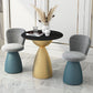 Minimalist Round Shape Sintered Stone Dining Table Standard 27.5 inch Dining Table for Kitchen Clearhalo ' dining_table' 'Dining Tables & Seating' 'Dining Tables' 'furn' 'furn_dining_table' 'Furniture' 'furniture_dining_table' 'Kitchen & Dining Furniture' 'kitchen&dining_furn' 'kitchen' 'kitchen_dining_table' 1200x1200_e7520b6b-7068-4949-b6dc-3fd44ef97965
