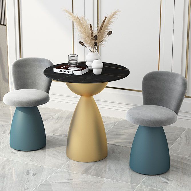 Minimalist Round Shape Sintered Stone Dining Table Standard 27.5 inch Dining Table for Kitchen Clearhalo ' dining_table' 'Dining Tables & Seating' 'Dining Tables' 'furn' 'furn_dining_table' 'Furniture' 'furniture_dining_table' 'Kitchen & Dining Furniture' 'kitchen&dining_furn' 'kitchen' 'kitchen_dining_table' 1200x1200_e7520b6b-7068-4949-b6dc-3fd44ef97965