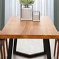 Ensemble de dinette rectangulaire en bois massif, ensemble de table à manger industrielle 1/2/5/7 pièces en naturel