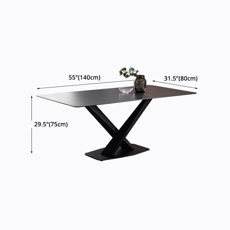 Modern 1/4/5/7 Pieces Dinette Set with Black Sintered Stone Top Rectangle Dining Table Set Clearhalo 'Dining Room Sets' 'Dining Tables & Seating' 'dining_room_set' 'furn' 'furn_dining_room_set' 'Furniture' 'furniture_dining_room_set' 'Kitchen & Dining Furniture' 1200x1200_e7546dda-e36f-4916-8fdf-711fff9c0a9d