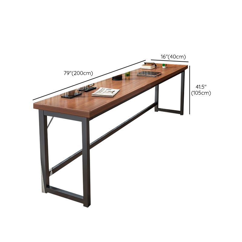 Industrial Style Bistro Bar Table Wooden Rectangle Metal Base Bar Table Clearhalo 'Bar Furniture' 'Bar Tables' 'bar_tables' 'furn' 'furn_bar_tables' 'Furniture' 'Kitchen & Dining Furniture' 1200x1200_e7568600-5287-4863-8b8e-dec412a12e10
