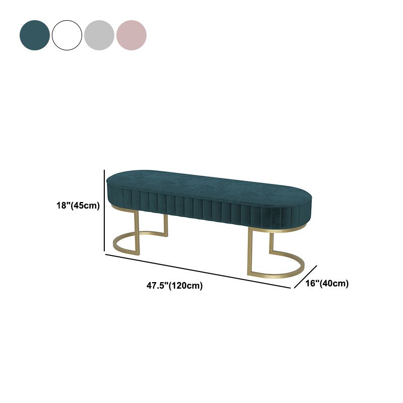 Modern Faux Leather Bench Oval Foam Bench with Legs for Home Office Clearhalo 'Benches' 'Chairs & Seating' 'furn' 'furn_benches' 'Furniture' 'Living Room Furniture' 1200x1200_e756865f-dcae-4aab-9cfa-fc58ff702829