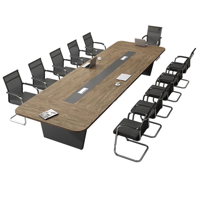 Wooden Curved Writing Desk Industrial Style Cable Management Office Desk Clearhalo 'furn' 'furn_office_desk' 'Furniture' 'Office Desks' 'Office Furniture' 'office_desk' 1200x1200_e757a9cd-f764-49cb-a7dd-c36fe7efae79