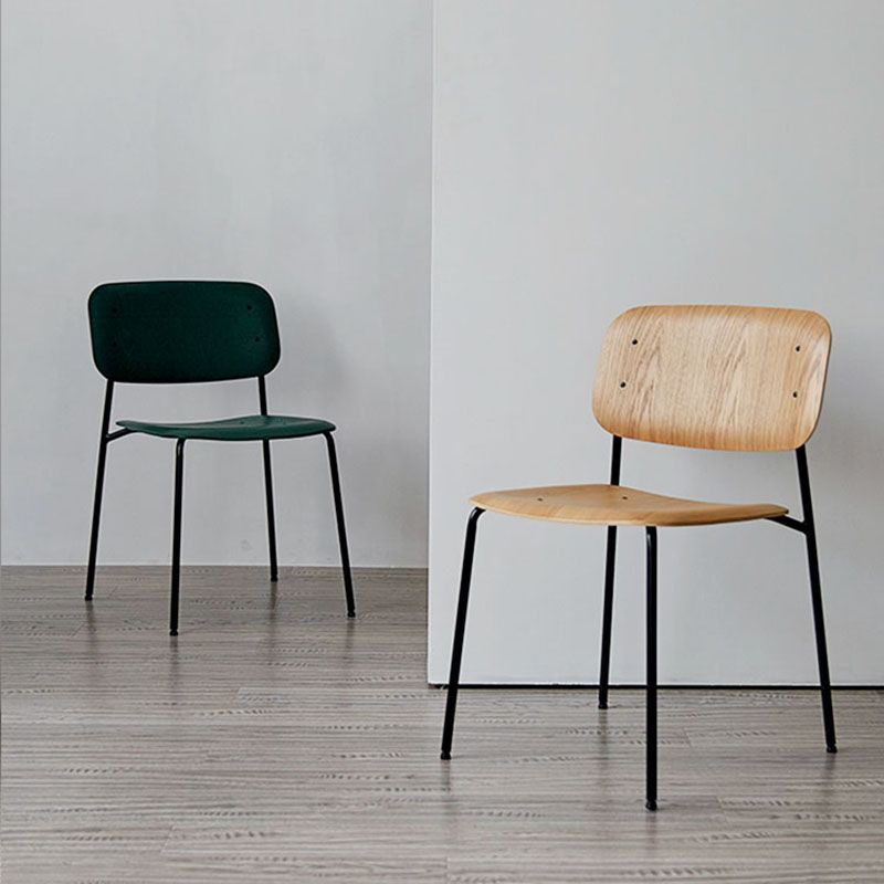 Industrial Metal Dining Room Chair Armless Open Back Dining Side Chair for Home Use Clearhalo ' kitchen&dining_furn' 'Dining Chairs' 'Dining Tables & Seating' 'dining_chair' 'furn' 'furn_dining_chair' 'Furniture' 'furniture_dining_chair' 'Kitchen & Dining Furniture' 'kitchen' 1200x1200_e758ef26-8307-4cd1-90e4-a6150cf493aa