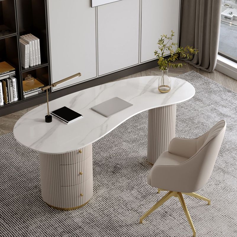 Bureau d'écriture en pierre de style glamour Bureau en bois d'ingénierie pour la maison