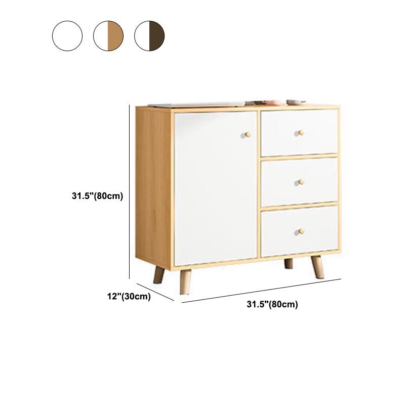 Sideboard di ristoro ingegnerizzato in stile contemporaneo con base in legno massiccio