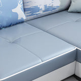 L-Shape Flared Arms Sectional 3-seat Faux Leather Sofa with Storage Clearhalo 'furn' 'furn_sectionals' 'Furniture' 'furniture_sectionals' 'Living Room Furniture' 'Sectionals' 1200x1200_e75a742a-7de6-4755-b21e-954b5c602443