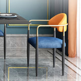 Contemporary Conference Room Arm Chair Open Back Matte Finish Upholstered Dining Chair Clearhalo ' kitchen&dining_furn' 'Dining Chairs' 'Dining Tables & Seating' 'dining_chair' 'furn' 'furn_dining_chair' 'Furniture' 'furniture_dining_chair' 'Kitchen & Dining Furniture' 'kitchen' 1200x1200_e75dde37-ca36-4167-895a-d4000bc37c9e