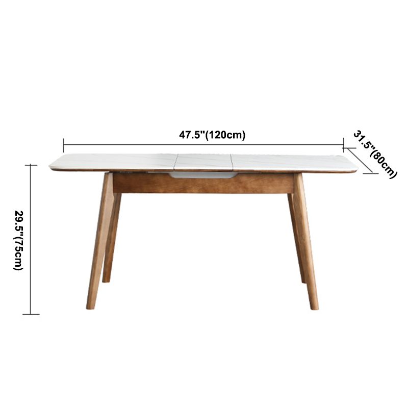 Rectangle Extendable Stone Dining Site Table Traditional Luxury 4 Legs Dinette Table Clearhalo ' dining_table' 'Dining Tables & Seating' 'Dining Tables' 'furn' 'furn_dining_table' 'Furniture' 'furniture_dining_table' 'Kitchen & Dining Furniture' 'kitchen&dining_furn' 'kitchen' 'kitchen_dining_table' 1200x1200_e75e326f-baea-4c67-a916-2ffd164e390c