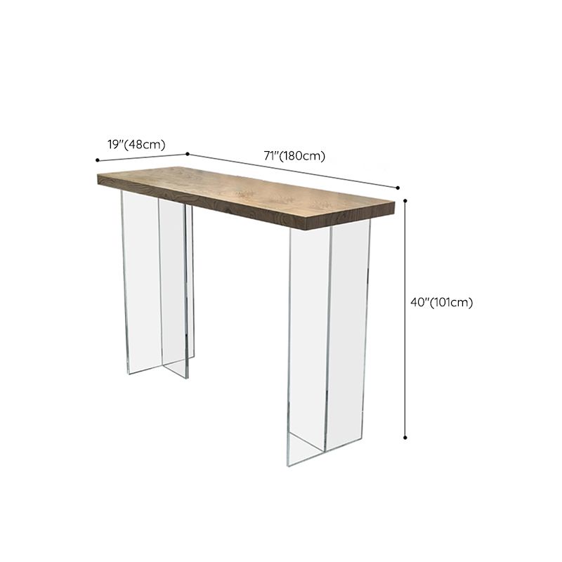 Rectangle Counter Height Pub Set 1/2/3 Pcs Modern Bar Table and Solid Wood Stools Clearhalo 'Bar Furniture' 'furn' 'furn_home_bar_bar_sets' 'Furniture' 'Home Bars & Bar Sets' 'home_bar_bar_sets' 'Kitchen & Dining Furniture' 1200x1200_e75f47b4-985e-4aef-a572-1908a1d3ed82