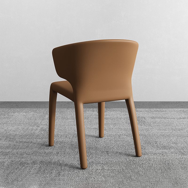 Contemporary Style Dining Chair Faux Leather Low Back Dining Side Chair Clearhalo 'Dining Chairs' 'Dining Tables & Seating' 'dining_chair' 'furn' 'furn_dining_chair' 'Furniture' 'Kitchen & Dining Furniture' 1200x1200_e75f729c-f1ba-422f-b671-4e0ef97b0d2d