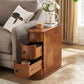 2-Drawer Wood Side Table North European Geometric Corner Table