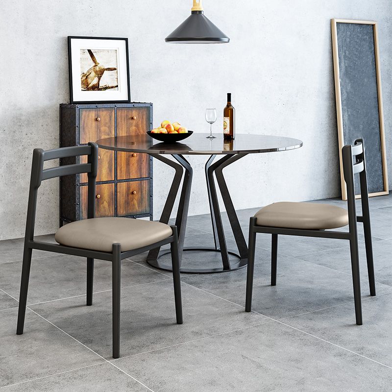 Ladder Back Armless Dining Chairs Upholstered Side Chairs with Metal Legs Clearhalo ' kitchen&dining_furn' 'Dining Chairs' 'Dining Tables & Seating' 'dining_chair' 'furn' 'furn_dining_chair' 'Furniture' 'furniture_dining_chair' 'Kitchen & Dining Furniture' 'kitchen' 1200x1200_e75f8725-8020-4cad-9807-278c46c8d4a4